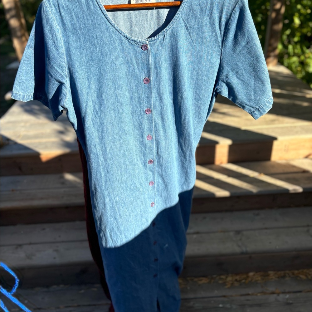 Blue Denim Maxi Dress